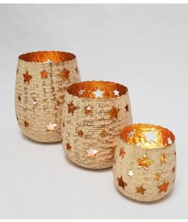 Renu Metall-Windlicht Sterne Teelichthalter Kerzenhalter 